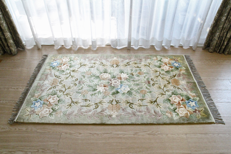 シルク緞通玄関マット 120Line Premium  SJH-014  91×152cm