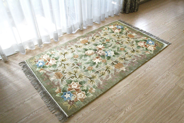 シルク緞通玄関マット 120Line Premium  SJH-014  91×152cm