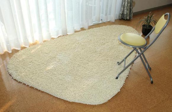 コットンシャギーラグ三角形　cotton shagy rug　tｒｙａｎｇｌｅ