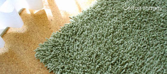 コットンシャギーラグ　グリーン cotton shaggy rug