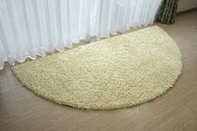 コットンシャギーラグ 半円形 cotton shaggy semicircle | ラグマット