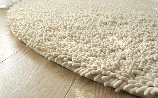 マイクロファイバーシャギーラグ　円形　mycrofiber shaggy rug
