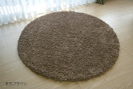 コットンシャギーラグ?　円形　cotton shaggy rug
