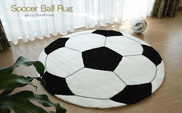 サッカーボールラグ　Soccer Ball Rug