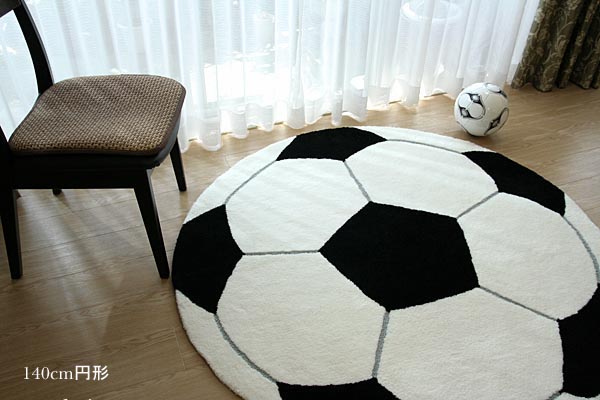 サッカーボールラグ　Soccer Ball Rug