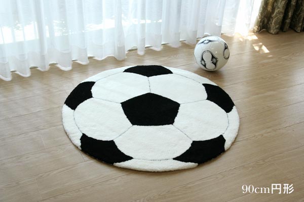 サッカーボールラグ　Soccer Ball Rug