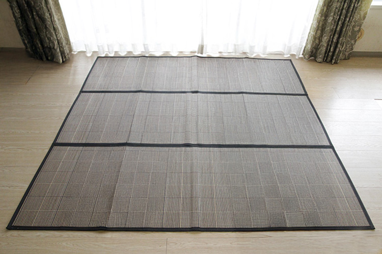 竹ラグ 桂庵　natural taste bamboo rug　ブラック
