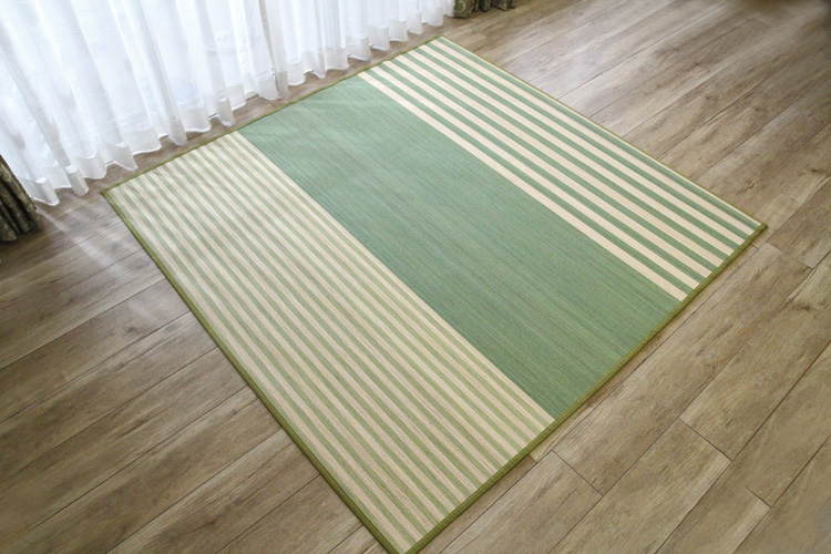 竹ラグ  三河  bamboo rug　グリーン
