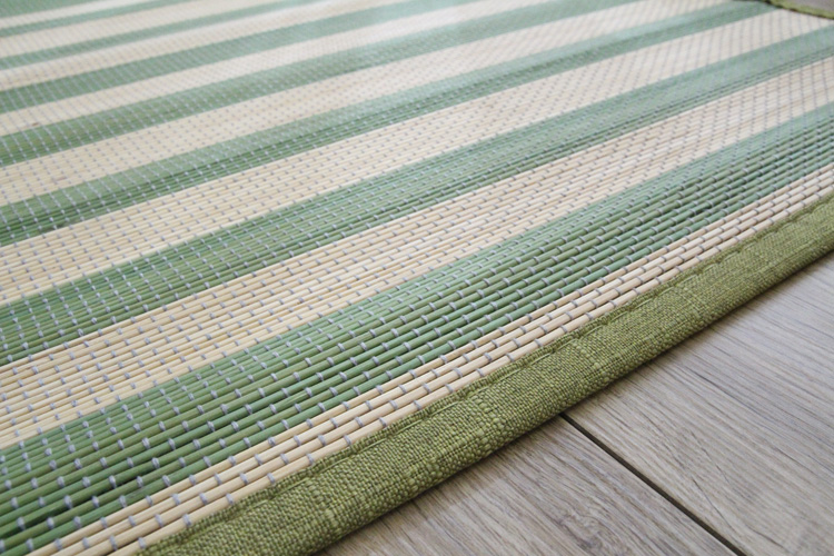 竹ラグ  三河  bamboo rug　グリーン