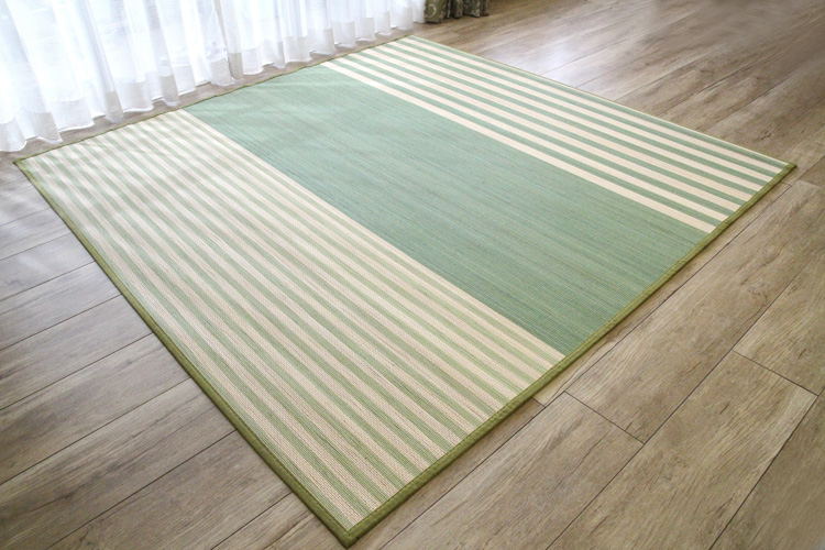 竹ラグ  三河  bamboo rug　グリーン