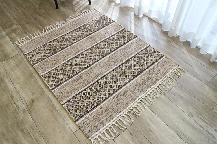 カプール  コットンラグ　India Cotton Rug  100×120cm　ベージュ