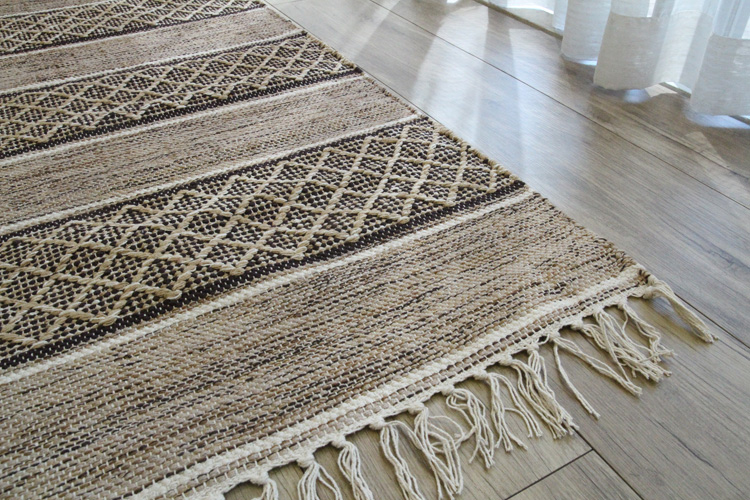 カプール  コットンラグ　India Cotton Rug  100×120cm　ベージュ