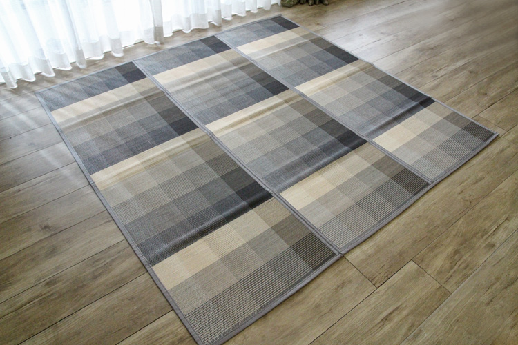 竹ラグ カスケード　natural taste bamboo rug　グレー