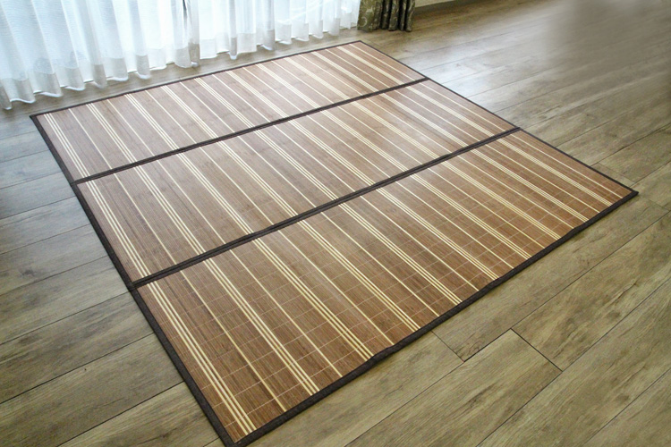 竹ラグ ストリシア　natural taste bamboo rug　ブラウン