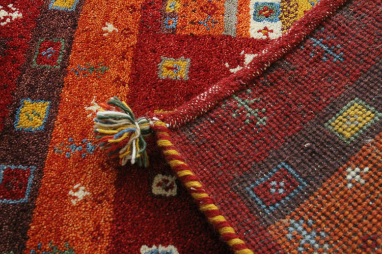 ギャッペ インド製 手織り玄関マット #AC-0124re