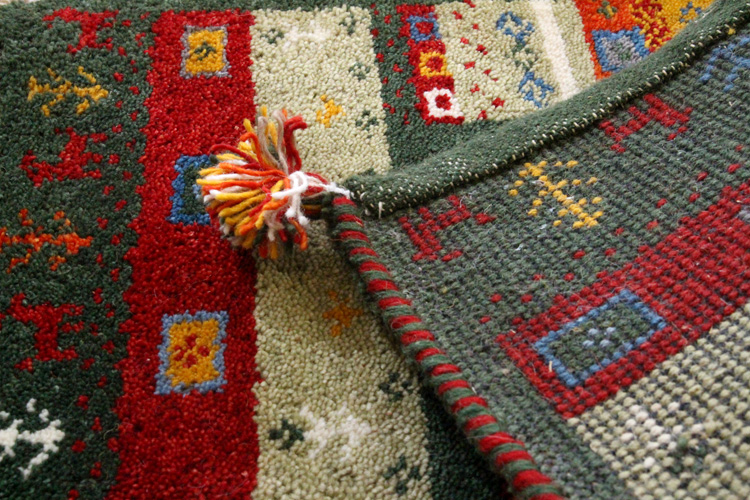 ギャッペ インド製 手織り玄関マット #AC-0124gr
