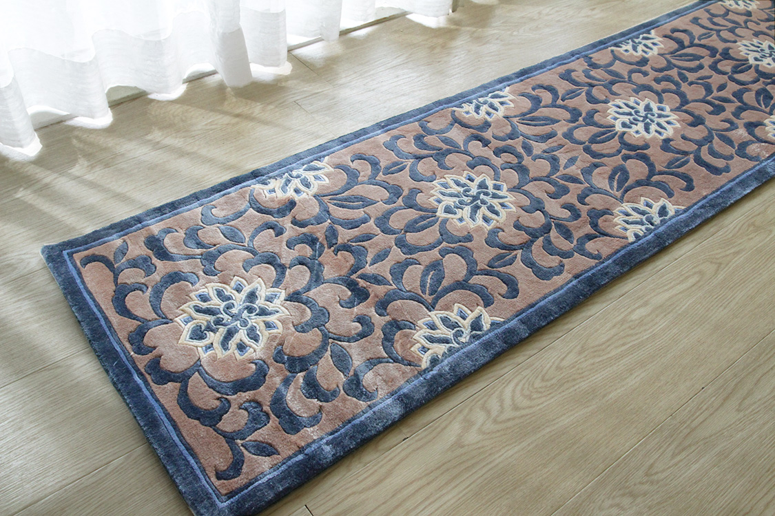 シルク緞通玄関マット 120Line Premium CJS31 46×183cm