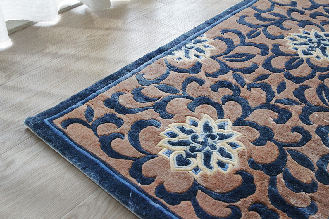 シルク緞通玄関マット 120Line Premium CJS31 46×183cm