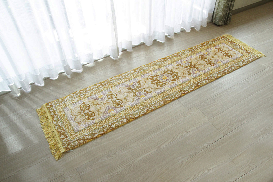 シルク緞通玄関マット 120Line Premium CLZ7228 46×183cm