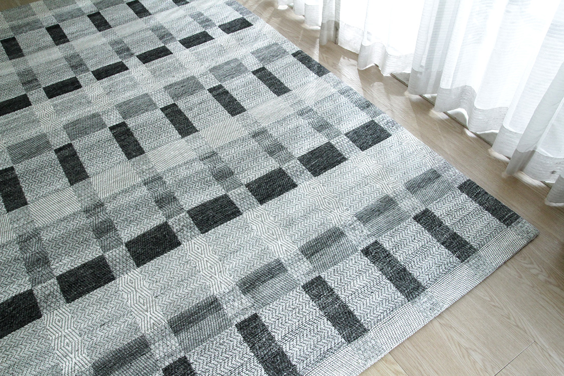 ブルージュ Bruges ウール ジャガードラグ