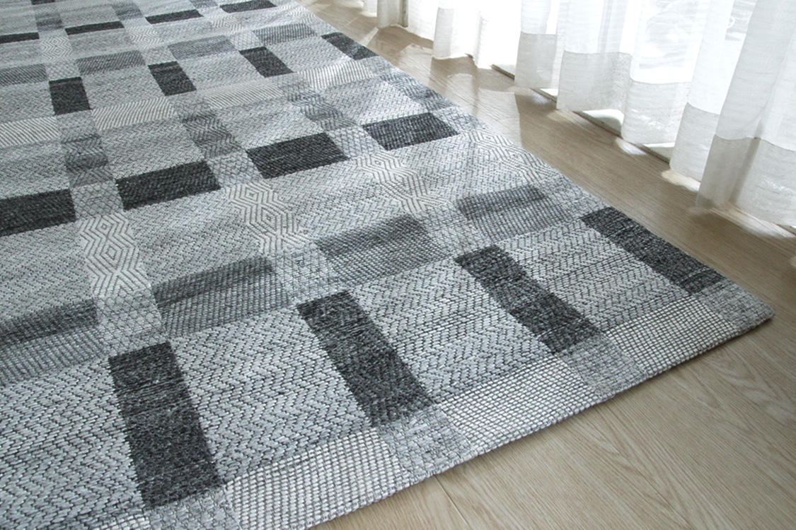 ブルージュ Bruges ウール ジャガードラグ