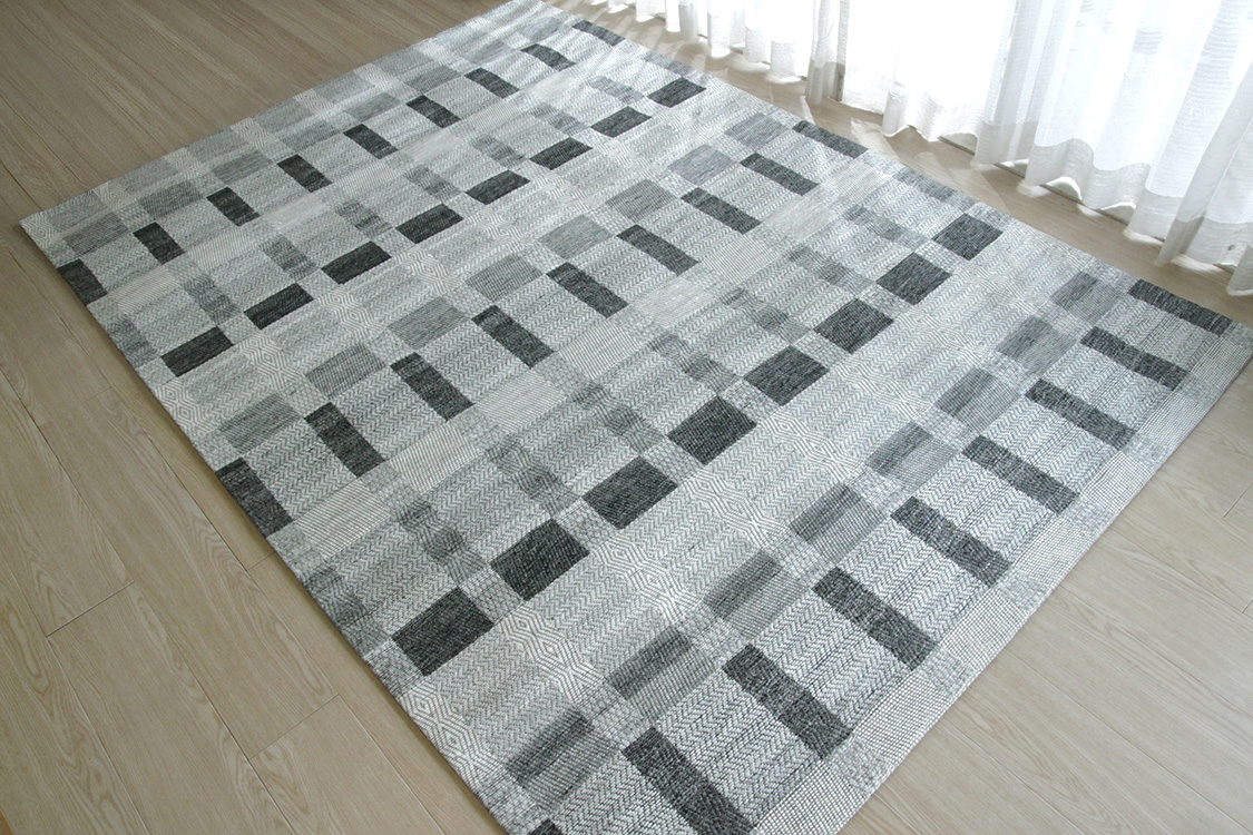 ブルージュ Bruges ウール ジャガードラグ