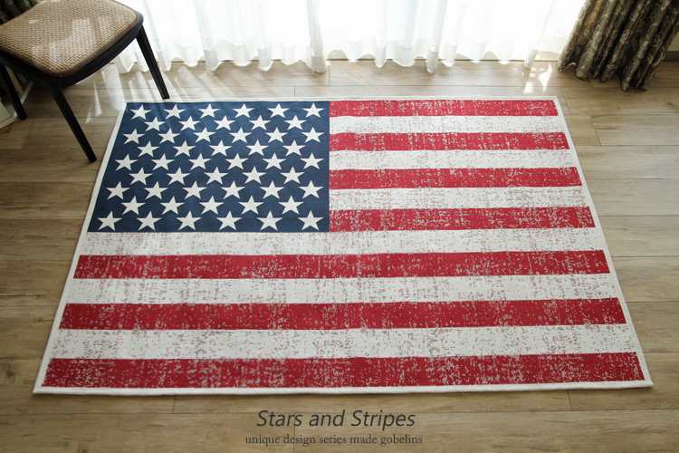 フロリダ  Stars & Stripes　ラグマット（ゴブラン織り）