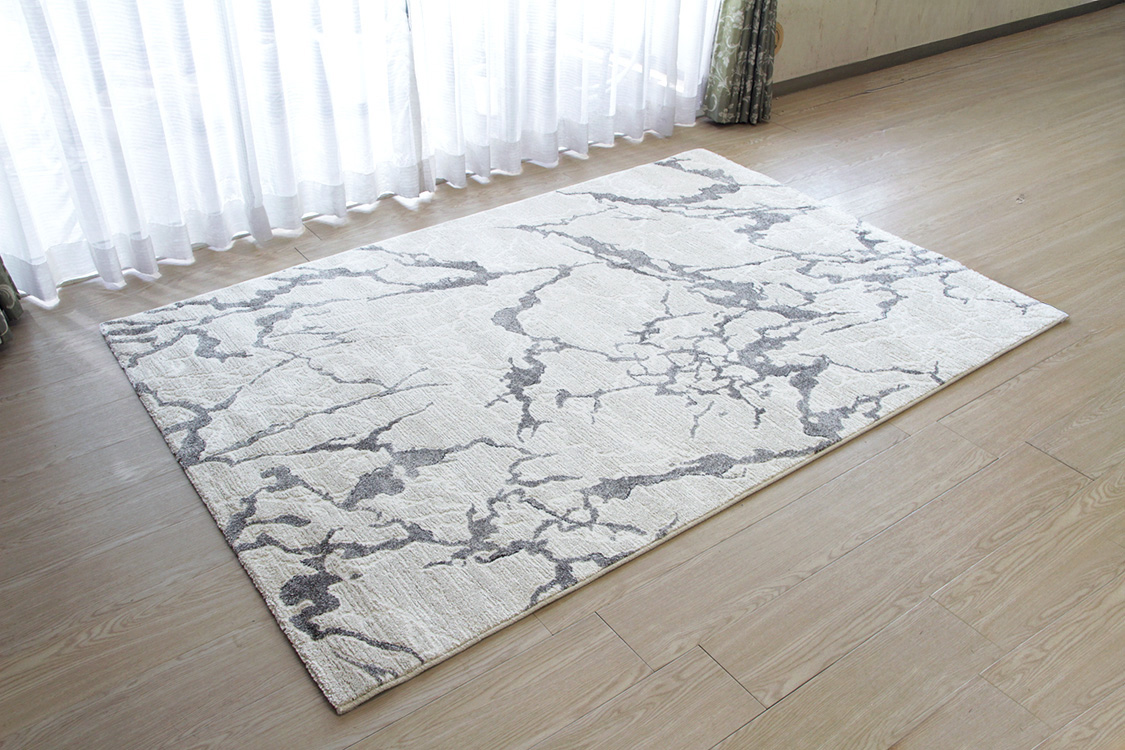 ビアンコ Bianco アートデザインラグ アイボリー