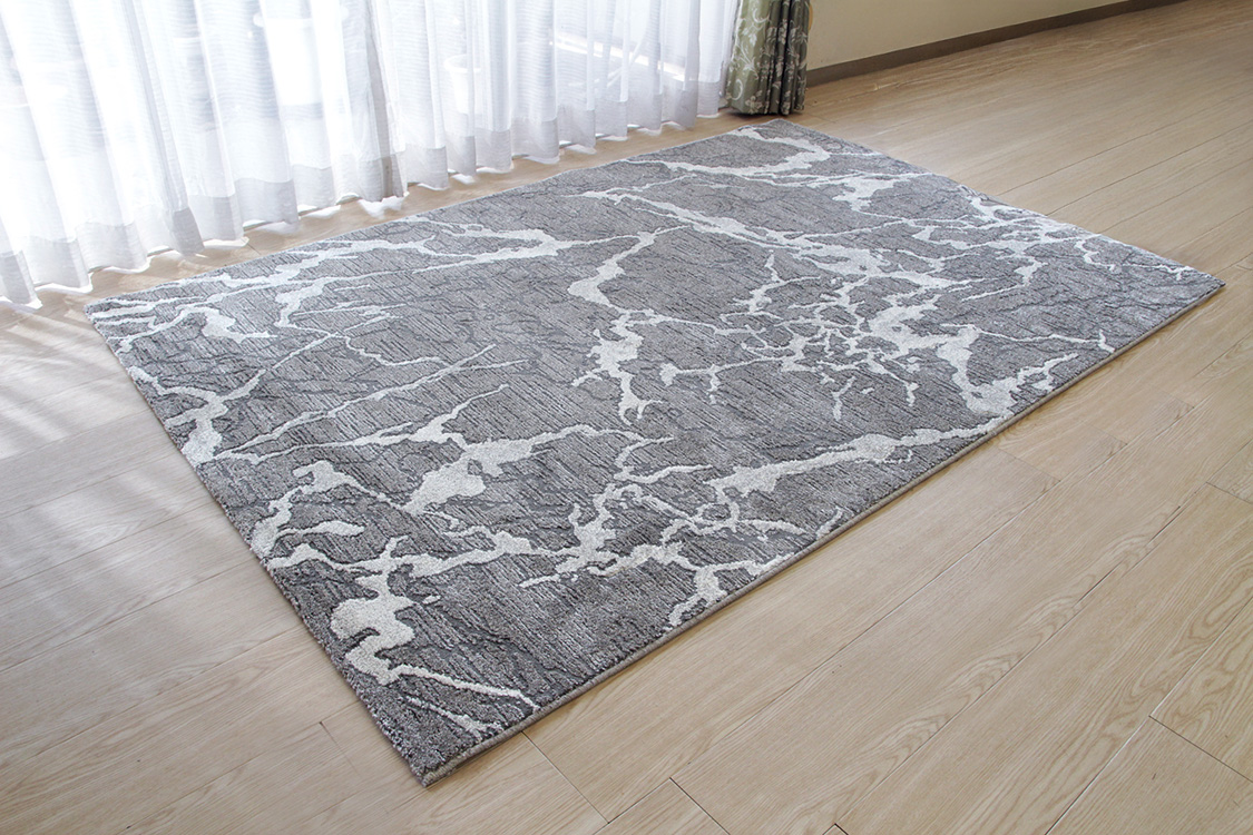 ビアンコ Bianco アートデザインラグ グレー