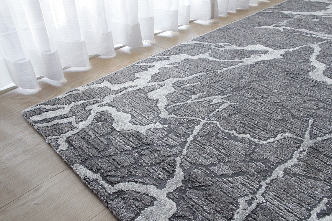 ビアンコ Bianco アートデザインラグ グレー