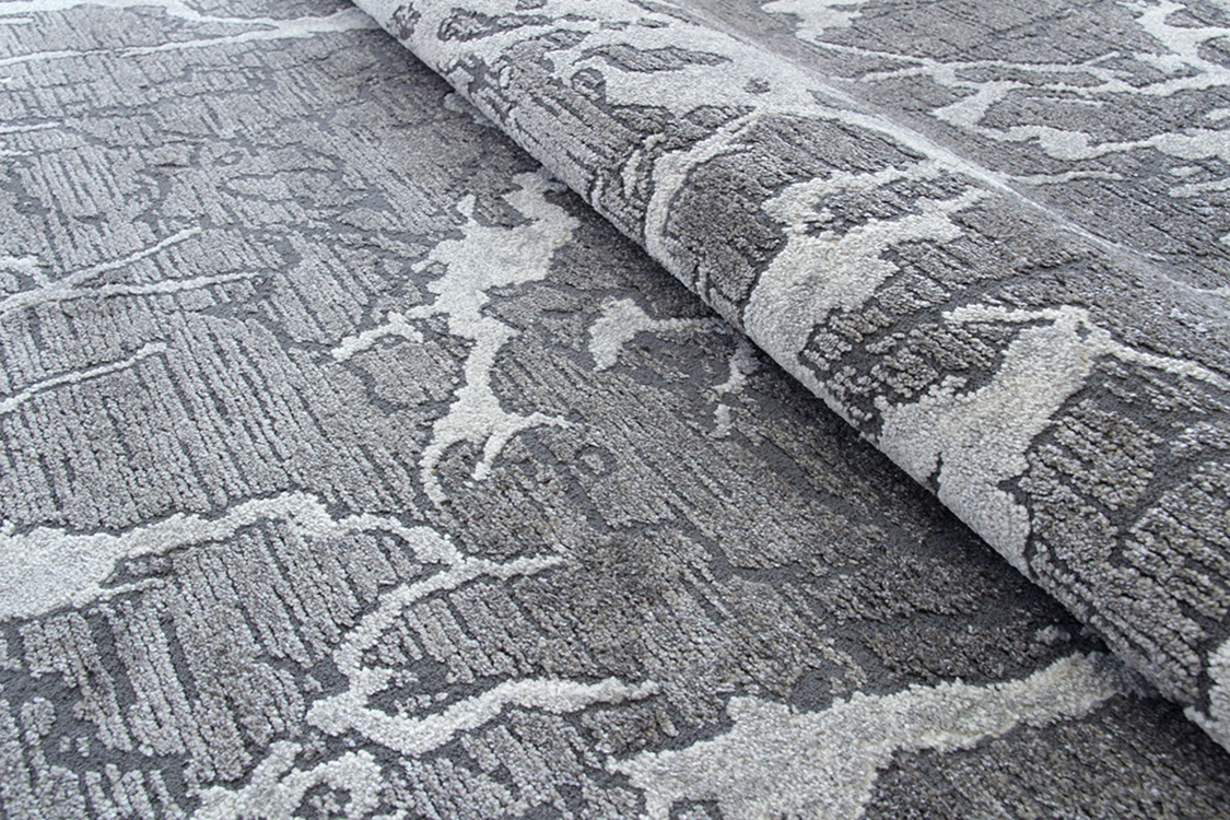 ビアンコ Bianco アートデザインラグ グレー