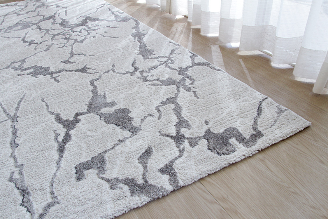 ビアンコ Bianco アートデザインラグ アイボリー