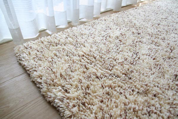 シャギーラグ　マーブル#005　ウール100% wool shaggy rug