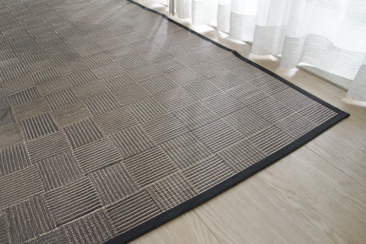 竹ラグ 桂庵　natural taste bamboo rug　ブラック