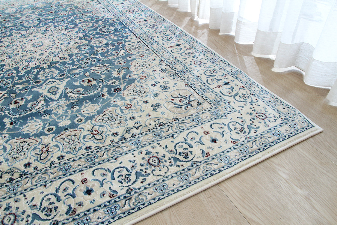 ブルー ナインデザイン Nain ペルシャンテイストラグ ブルー