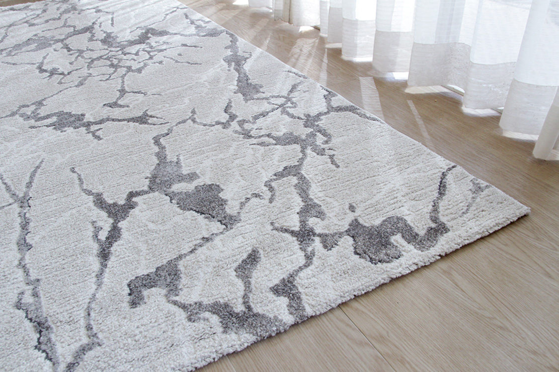 #アイボリー ビアンコ Bianco アートデザインラグ アイボリー