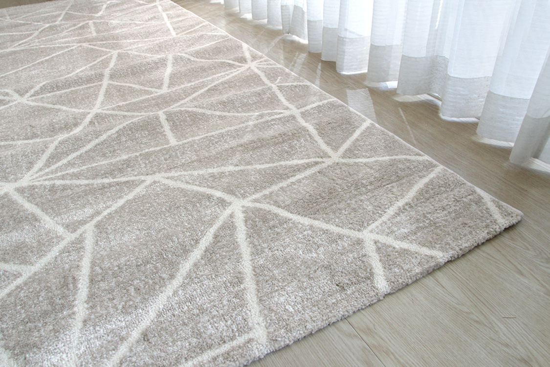 ベージュ エクレール ÉCLAIR モダンデザインラグ ベージュ