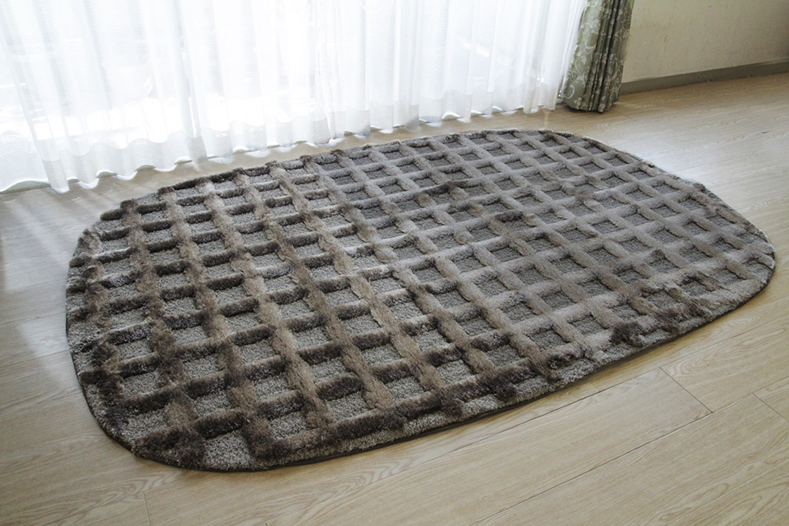 ブラウン テンダー TENDER ラウンドデザインラグ ブラウン