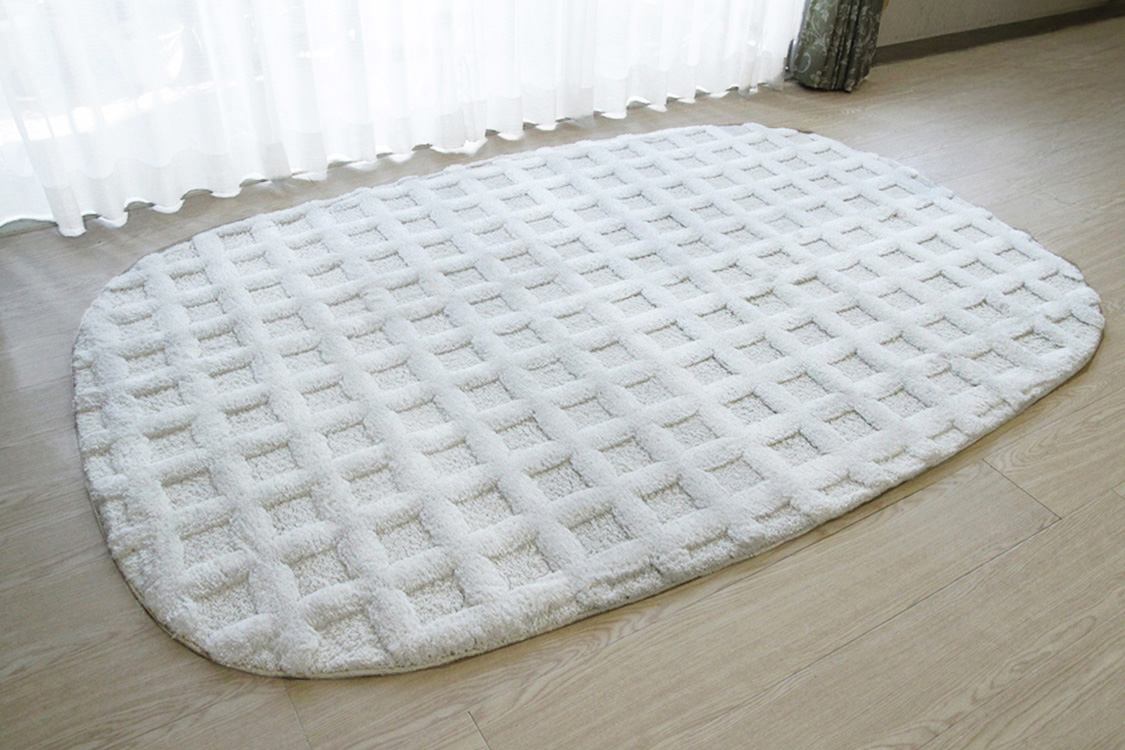 アイボリー テンダー TENDER ラウンドデザインラグ アイボリー